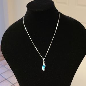 Necklace Blue Ice Crystal